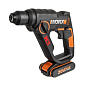 Перфоратор аккумуляторный аккумуляторный WORX WX 390.1, 20В, 2 Ач x 2,, кейс