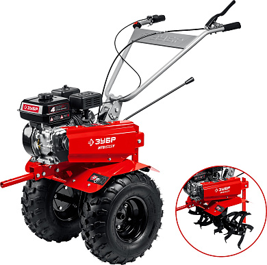 Бензиновый мотоблок ЗУБР, увеличенные колеса, 7 л.с. МТБ-300 У