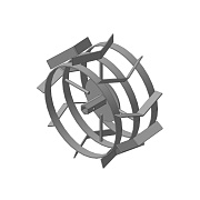 Грунтозацеп вал S24, 380/180 мм. длина втулки 82 мм. 3 обода