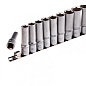 Набор удлиненных торцевых головок 1/2", шестигранные, CrV, 10 шт., 10-22 мм Stels