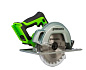 Дисковая пила акк. Greenworks GD24CS, 24V,б/щет,185х20мм, 4500 об/мин, рез 63мм, без АКБ и ЗУ