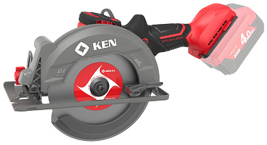Аккумуляторная циркулярная пила KEN BL5150-40C б/щ (20В, 2х4.0Ач, 150мм, 7000об/мин, З/У)