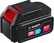 Аккумуляторная батарея ЗУБР 20В, Li-Ion, 6Ач, тип T7, Профессионал