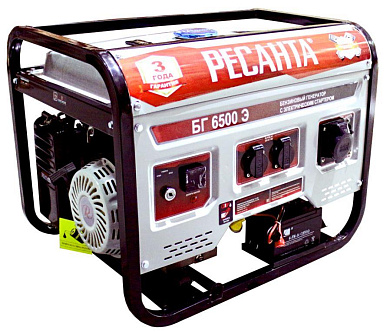 Генератор бензиновый БГ 6500 Э Ресанта