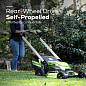 Газонокосилка аккумуляторная Greenworks GD60LM61, 60V, 61 см, самоходная, бесщеточная, без АКБ и ЗУ