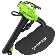Воздуходувка-пылесос аккумуляторная Greenworks GD60BVII, 60V, бесщеточная, без АКБ и ЗУ (2409307)