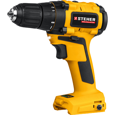 Бесщеточная дрель-шуруповерт, без АКБ, в коробке CDB-200 STEHER 20В