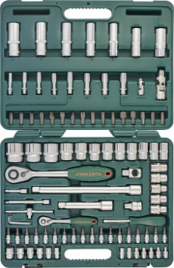 Набор инструмента универсальный 1/4", 1/2"DR, 94 предмета Jonnesway