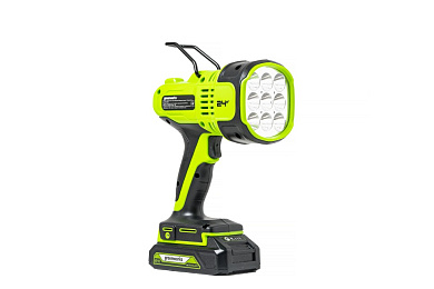 Фонарь-прожектор Greenworks G24SL,24V, 3000 лм, дальность до 700 м, скоба, без АКБ и ЗУ