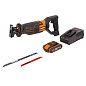 Сабельная пила аккумуляторная WORX WX500, 2Ач х1, ЗУ 2А, сумка