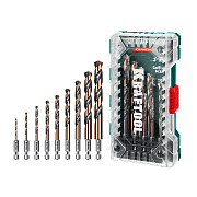 Набор сверл по металлу для винтовёртов и шуруповертов IMPACT READY KRAFTOOL НЕХ-1/4″, 10 шт 