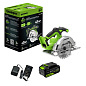 Дисковая пила акк. Greenworks GD24CS165, 24V,б/щет,165х20мм, 4800 об/мин, рез 57мм,1х4Ач,ЗУ,кор