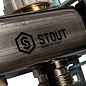 Коллектор из нержавеющей стали STOUT (полностью укомплектованный) с расходомерами 3 контура