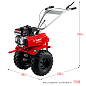 Мотоблок с понижающей передачей ЗУБР, увеличенные колеса, 7 л.с. МТБ-400 У