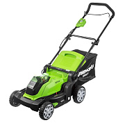Газонокосилка аккумуляторная Greenworks, 40V, G40LM40,  40 см, c 2хАКБ 2 А.ч и ЗУ