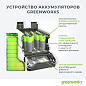 Триммер аккумуляторный Greenworks GD40BCK4, 40V, 40 см, бесщеточный,с 1хАКБ 4 Ач и ЗУ (1301507UB)