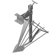 Картофелекопалка ЭКО, стойка труба 20*40 мм. высота 500 мм. ширина 430 мм. со сцепкой