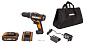 Дрель-шуруповерт аккумуляторная Worx WX101, 30Нм, 20В, АКБ x2 1,5А*ч, ЗУ 0,4А, сумка, коробка