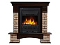 Портал Firelight Forte Wood Classic камень коричневый, шпон темный дуб
