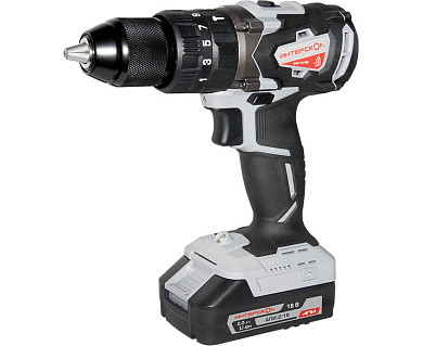 Дрель-шуруповерт ИНТЕРСКОЛ ДАУ-13/18В (ударн, бесщ.) АКБ 2*2Ач, ЗУ