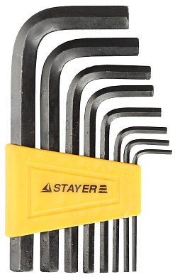 Ключи имбусовые, 2 - 10мм, 8 шт STAYER STANDARD