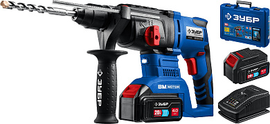 Перфоратор аккум. ЗУБР 20В бесщеточный PB-260-42 2 АКБ (4Ач), в кейсе, Профессионал