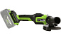 Угловая шлифовальная машина акк. Greenworks GD24AG, 24V, б/щет, 125 мм, 10500 об/мин, без АКБ и ЗУ