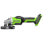 Угловая шлифовальная машина акк. Greenworks GD24AG, 24V, б/щет, 125 мм, 10500 об/мин,1x5Ач,ЗУ