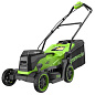 Газонокосилка аккумуляторная Greenworks GD24X2LM361, 2х24V, 36 см, бесщеточная, c 2хАКБ 4Ач и ЗУ