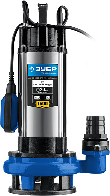 Дренажный насос для грязной воды ЗУБР НПГ-Т5-1500 с большим напором, 1500 Вт, Профессионал