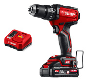 Бесщеточная ударная дрель-шуруповерт ЗУБР 20 В, 65 Н·м, 1 АКБ LMS (2 А·ч)