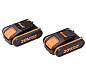 Дрель-шуруповерт ударная аккумуляторная WORX WX373, 20В, бесщеточная, 2,0 Ач x2 ,кейс
