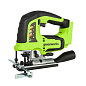 Лобзик акк. Greenworks GD24JS120, 24V, б/щет, 120 мм, 0-3500/мин, 4-ст.маятн, алюм.под,LED,1х4Ач,ЗУ