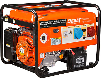 Генератор бензиновый СКАТ УГБ-8200ЕТ трехфазный