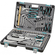 Набор инструментов, 1/2",3/8", 1/4", CrV, пластиковый кейс 142 предм.// Stels