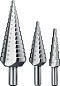 Набор ступенчатых сверл, 3 шт., 4-30мм, ЗУБР, серия Профессионал