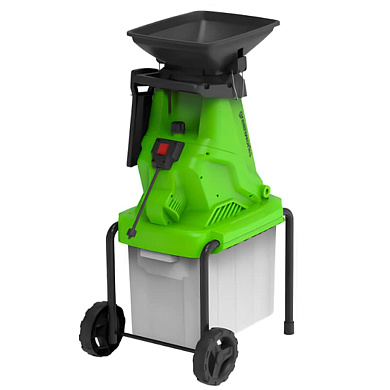 Измельчитель садовый электрический Greenworks GW-2800SD, 220 В, 2800 Вт с контейнером (2208007)