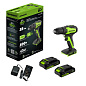 Дрель-шуруповерт акк. Greenworks GD24DD35, 24V, б/щет, 29/35Нм,2x2Ач,ЗУ,кор (3704007CUC)