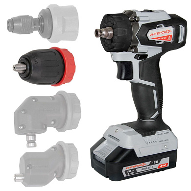 Дрель-шуруповерт ИНТЕРСКОЛ ДА-13/18ВК Комби (бесщ.) АКБ 2*2Ач, ЗУ