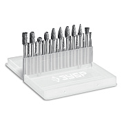 Набор борфрез твердосплавных, хв-к 3 мм, ПРОФЕССИОНАЛ ЗУБР 20 шт 