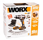 Дрель-шуруповерт ударная аккумуляторная WORX WX367.1, бесщеточная, 2Ач х2, ЗУ 2А, алюминиевый кейс, 