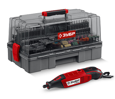 Набор мини-насадок с гравером ЗУБР 245 предметов