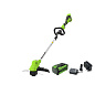 Триммер аккумуляторный Greenworks GD40LT, 40V, 38 см, с 1хАКБ 8 Ач и ЗУ (2112207UH)