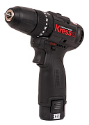 Дрель-шуруповерт ударная аккум бесщ KRESS, KU362.2, 12В, 38Нм, 2Ач x2, ЗУ 1,5А, аксессуары, сумка