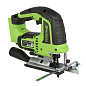 Лобзик акк. Greenworks GD24JS120, 24V, б/щет, 120 мм, 0-3500/мин, 4-ст.маятн, алюм.под,LED,1х4Ач,ЗУ