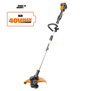 Триммер аккумуляторный WG184E.9, 40 В, 33 см, без АКБ и ЗУ