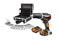 Дрель-шуруповерт ударная аккумуляторная WORX WX367.1, бесщеточная, 2Ач х2, ЗУ 2А, алюминиевый кейс, 