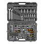 Набор инструментов, 1/2", 1/4", 3/8", CrV, S2, пластиковый кейс, 216 предметов// Denzel