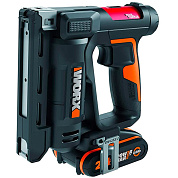 Степлер аккумуляторный WORX WX843, 20В, 2Ач х1, ЗУ 2А, кейс