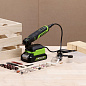 Гравер акк. Greenworks G24RT, 24V, б/щет, 6500–35000 об/мин, цанги 2,4/3,2мм, оснастка 52 шт,1х2Ач,З
